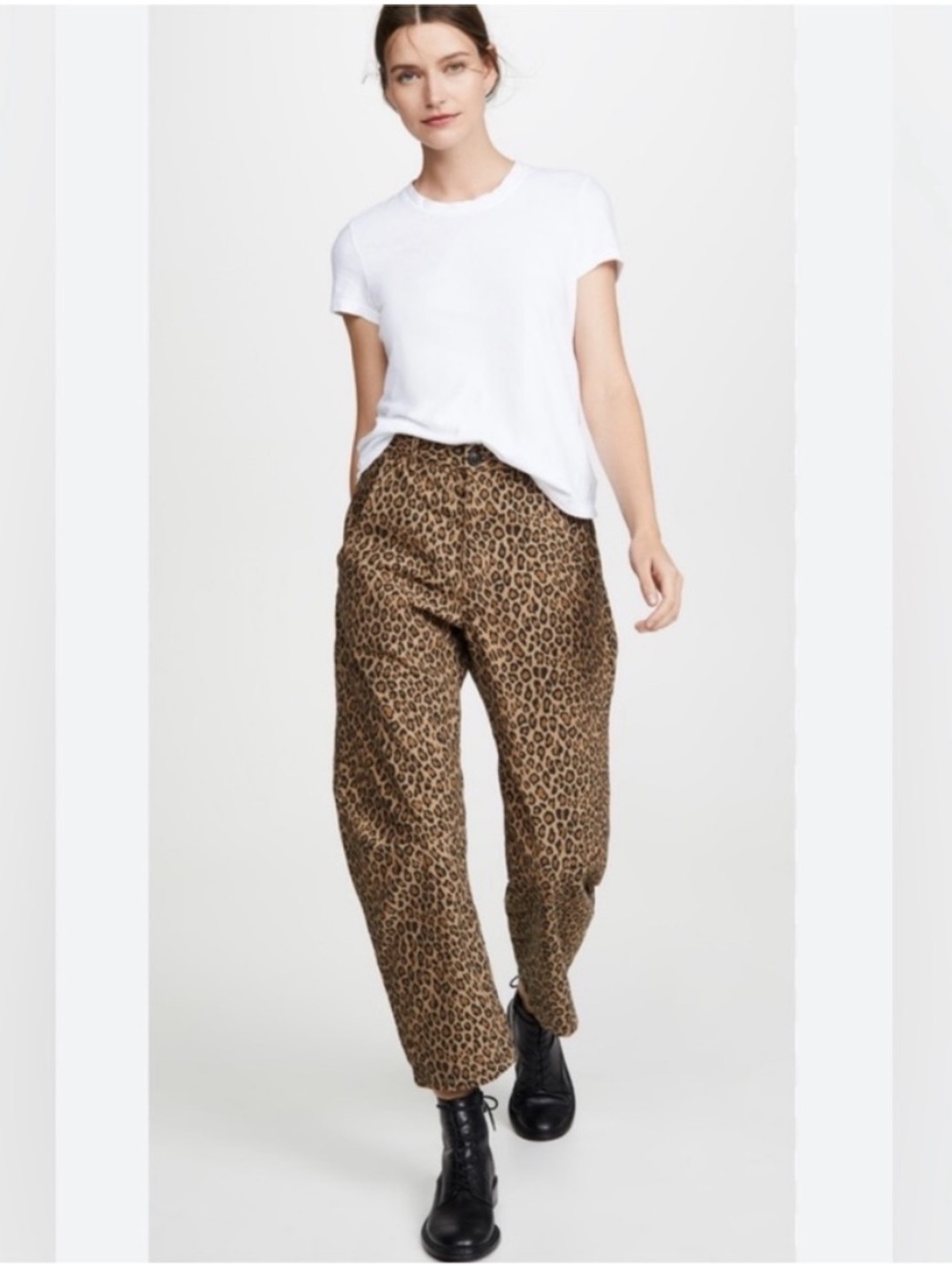 Nili Lotan Emerson Pant in Leopard Sz 6 Barrel